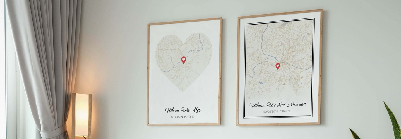 Where we met poster, where we got married poster